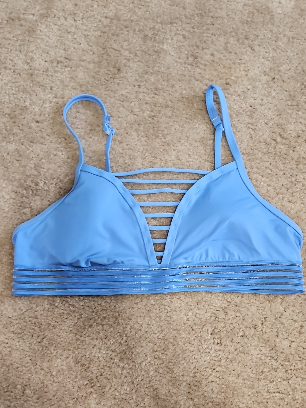 Victoria Secret Light Blue Strappy Bralette Pads Included